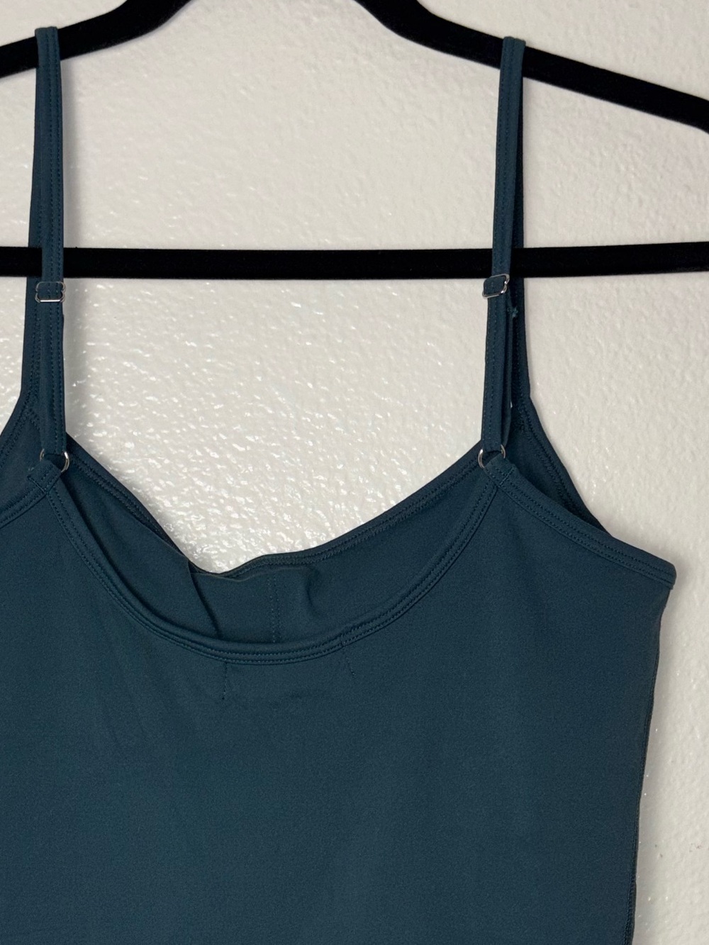 NWT QINSEN Womens Spaghetti Strap Bodycon Romper Short Jumpsuit Size XL TEAL - Picture 14 of 16